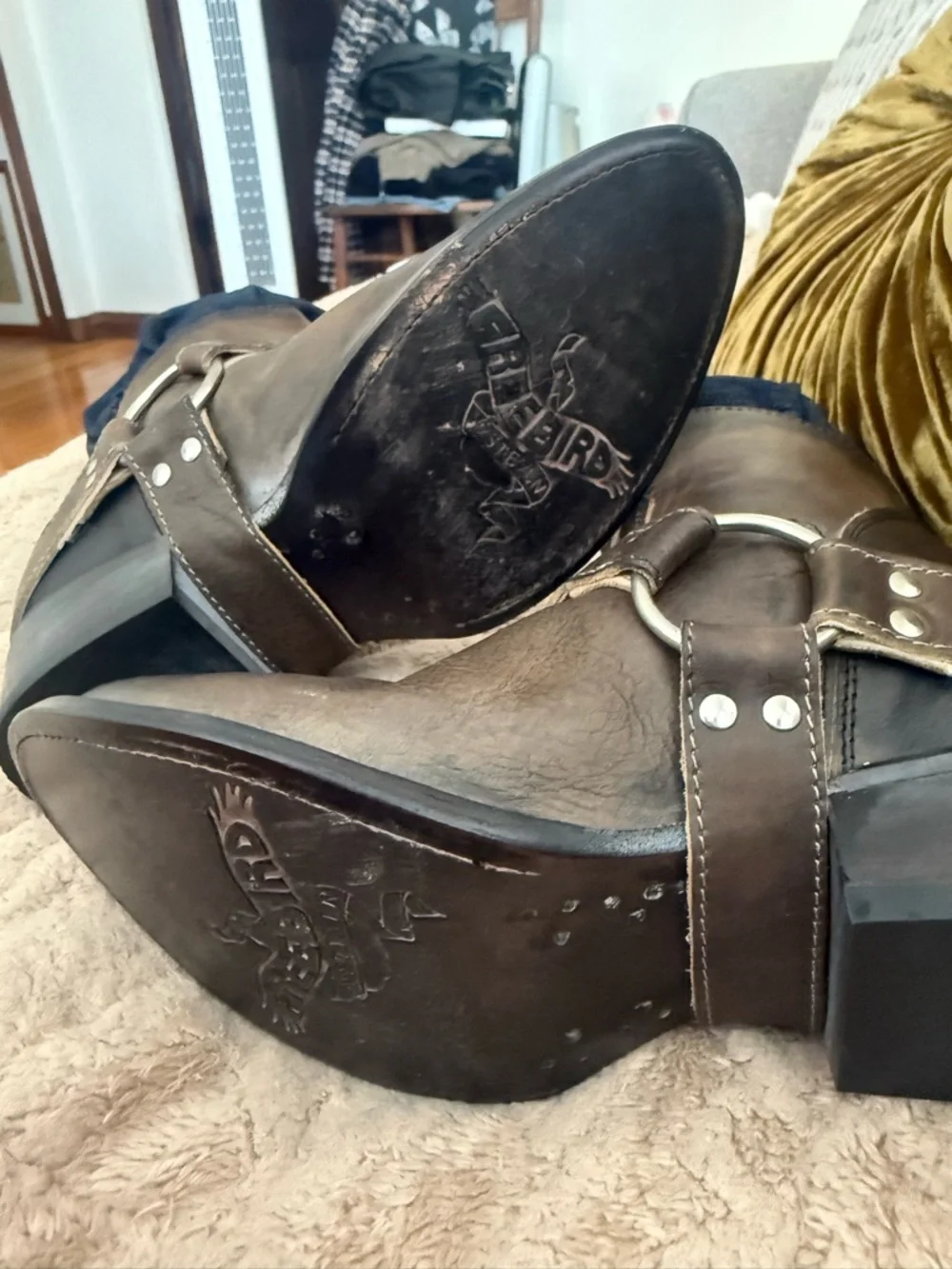 Freebird by Steven Santiago Brown Color Ankle Boots Zipper Back SZ 8 New no Box - Picture 6 of 10